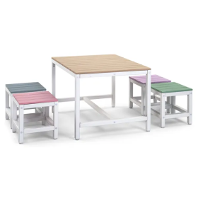 5-Piece Kids Outdoor Patio Table & Chair Set