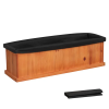 40-Inch Raised Garden Bed Planter – Detachable Bottom Pine Wood Planter Box