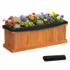 28" Raised Garden Bed Planter – Detachable Bottom Pine Wood Planter Box