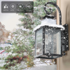 Large Outdoor Glass Wall Light – 2 Pack Traditional Black Exterior Sconces with Clear Bubble Glass