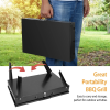Portable Foldable Charcoal Grill – Suitcase BBQ Grill with Adjustable Cooking Height, Windproof Cover & Grill Tools