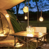 2-Pack Solar Crackle Glass Lanterns – Outdoor Globe Garden Lights with Automatic Dusk-to-Dawn Lighting, Waterproof Design