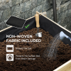 3-Tier Raised Garden Bed – Wooden Stair-Step Planter Box with 5 Planting Compartments, Drainage Fabric & Outdoor Vegetable Herb Garden