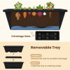 5-Tier Vertical Raised Garden Bed with Wheels – Staggered Planter Tower with 5 Removable Boxes for Herbs, Flowers & Vegetables
