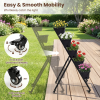 5-Tier Vertical Raised Garden Bed with Wheels – Staggered Planter Tower with 5 Removable Boxes for Herbs, Flowers & Vegetables