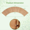 7 FT Roll-Up Wooden Garden Pathway – Natural Fir Wood Outdoor Walkway with Anti-Slip Surface for Garden, Patio, Yard & Lawn