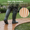 7 FT Roll-Up Wooden Garden Pathway – Natural Fir Wood Outdoor Walkway with Anti-Slip Surface for Garden, Patio, Yard & Lawn