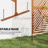 Decorative Outdoor Privacy Screen with Stand – 3-Panel Metal Room Divider & Climbing Plant Trellis, Brown Rhombus Design