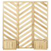 Freestanding Outdoor Privacy Screen with 4 Planters & 3 Trellis Panels – Decorative Garden Divider for Patio, Backyard & Garden
