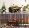 32.08" Round Galvanized Metal Raised Garden Bed – 11.4" Tall Outdoor Planter Box