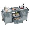 66.5" Outdoor Kitchen Island Grill Cart – 201 Stainless Steel Top, Storage Cabinets & Wheels