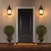 Large Outdoor Glass Wall Light – 2 Pack Traditional Black Exterior Sconces with Clear Bubble Glass